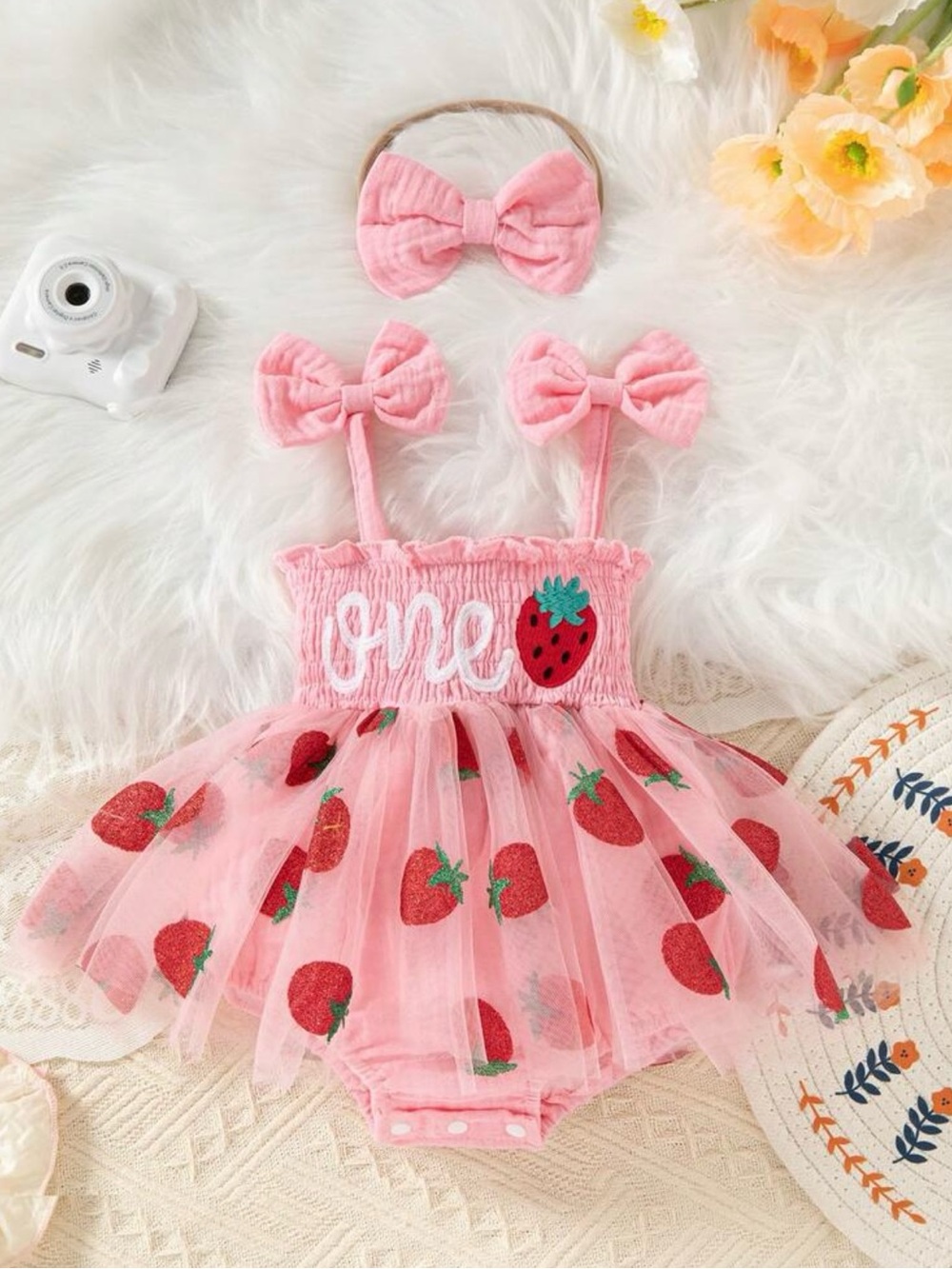 First Birthday Dress Embroidered One
